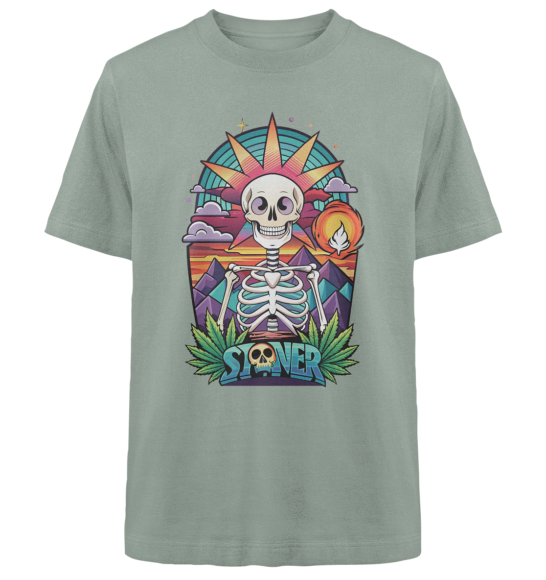 Color Stoner Skeleton - Unisex Oversized Shirt