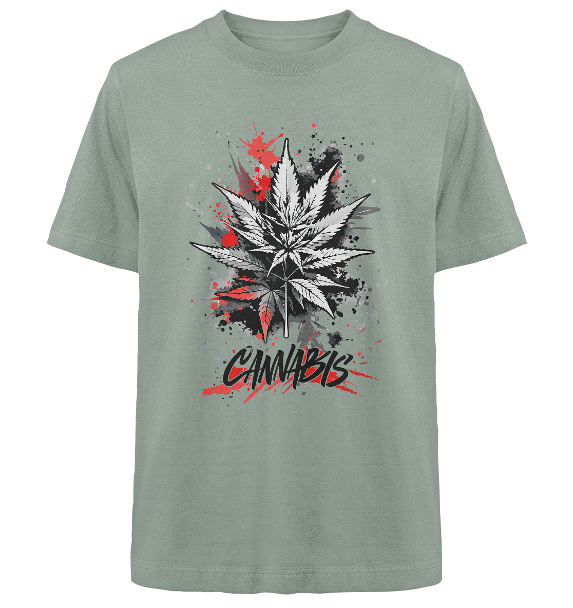 Red Cannabis - Unisex Oversized Shirt