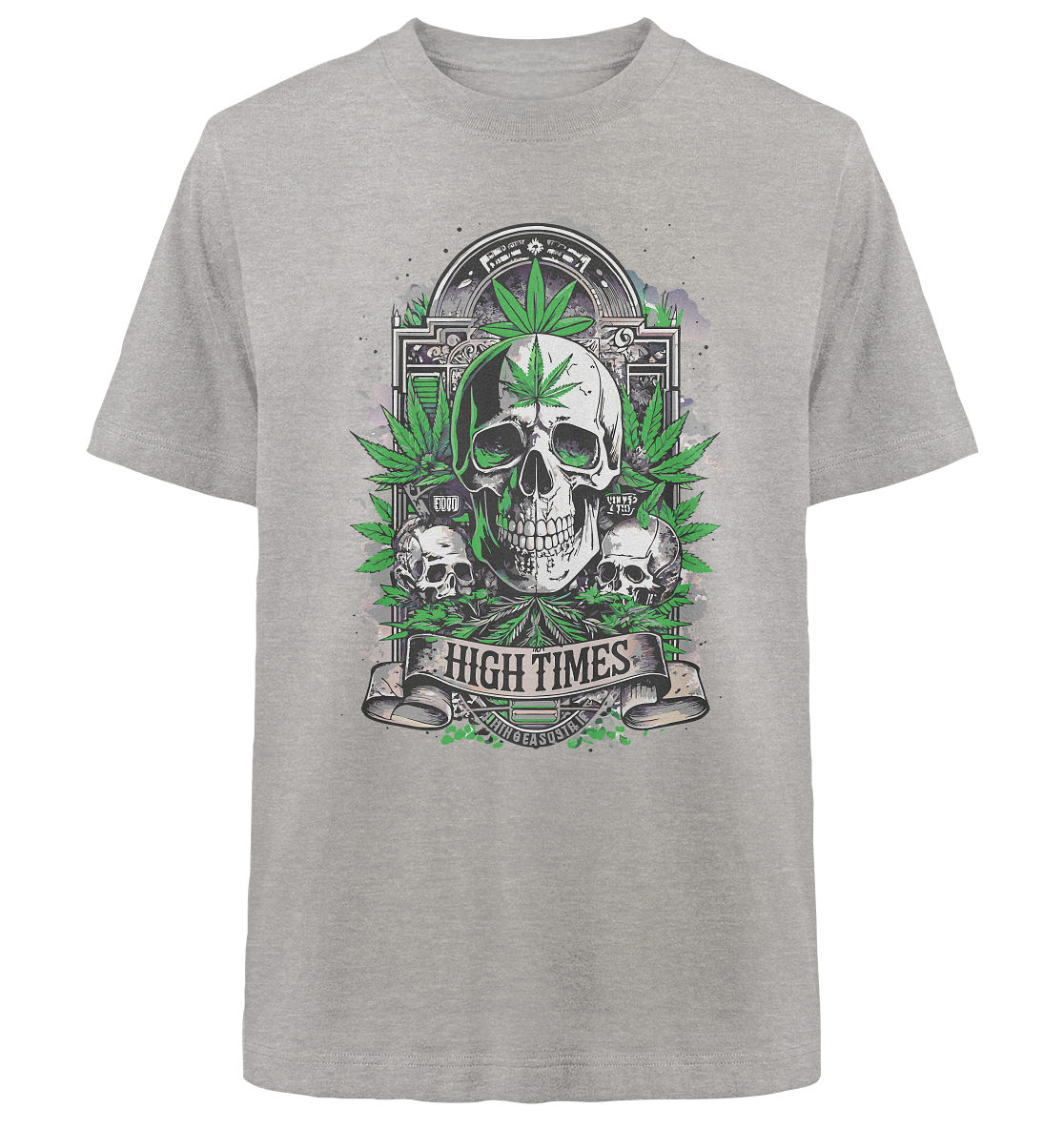 High Times Skull Green - Unisex Oversized Shirt