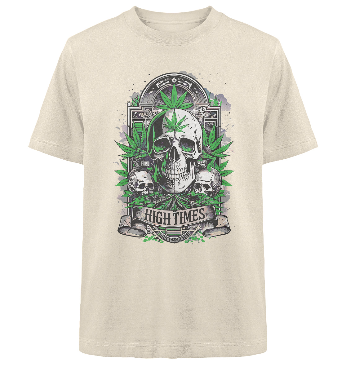 High Times Skull Green - Unisex Oversized Shirt