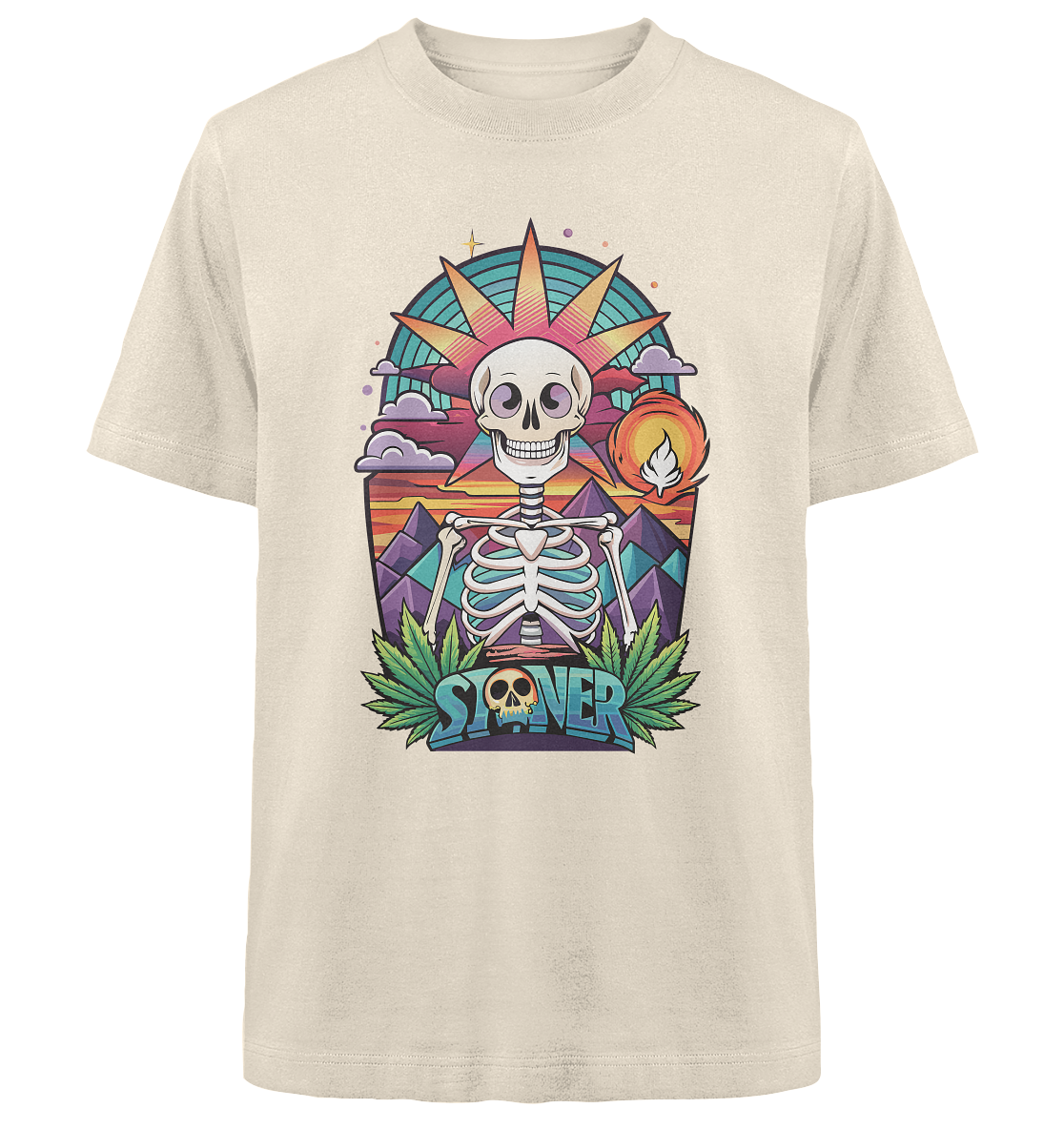 Color Stoner Skeleton - Unisex Oversized Shirt
