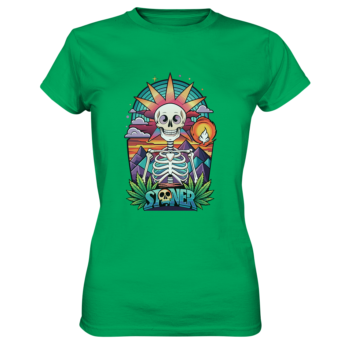 Color Stoner Skeleton - Ladies Premium Shirt