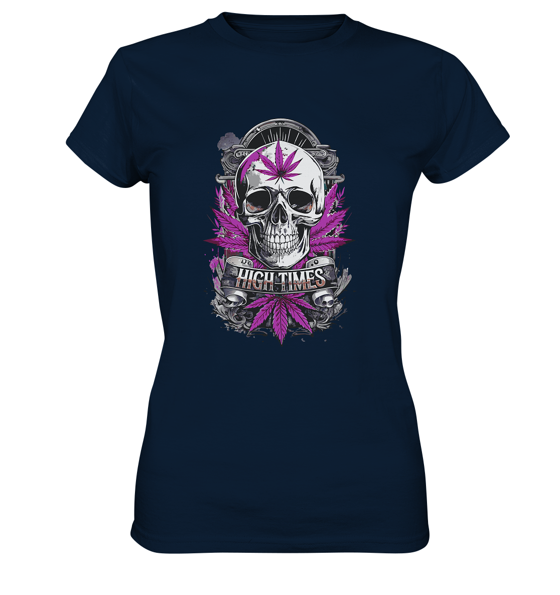 High Times Skull Purple - Ladies Premium Shirt