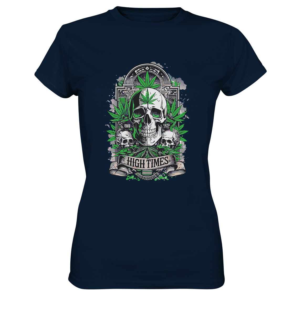 High Times Skull Green - Ladies Premium Shirt