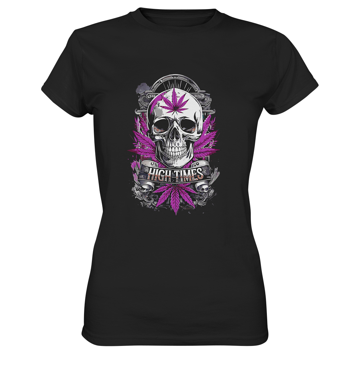 High Times Skull Purple - Ladies Premium Shirt