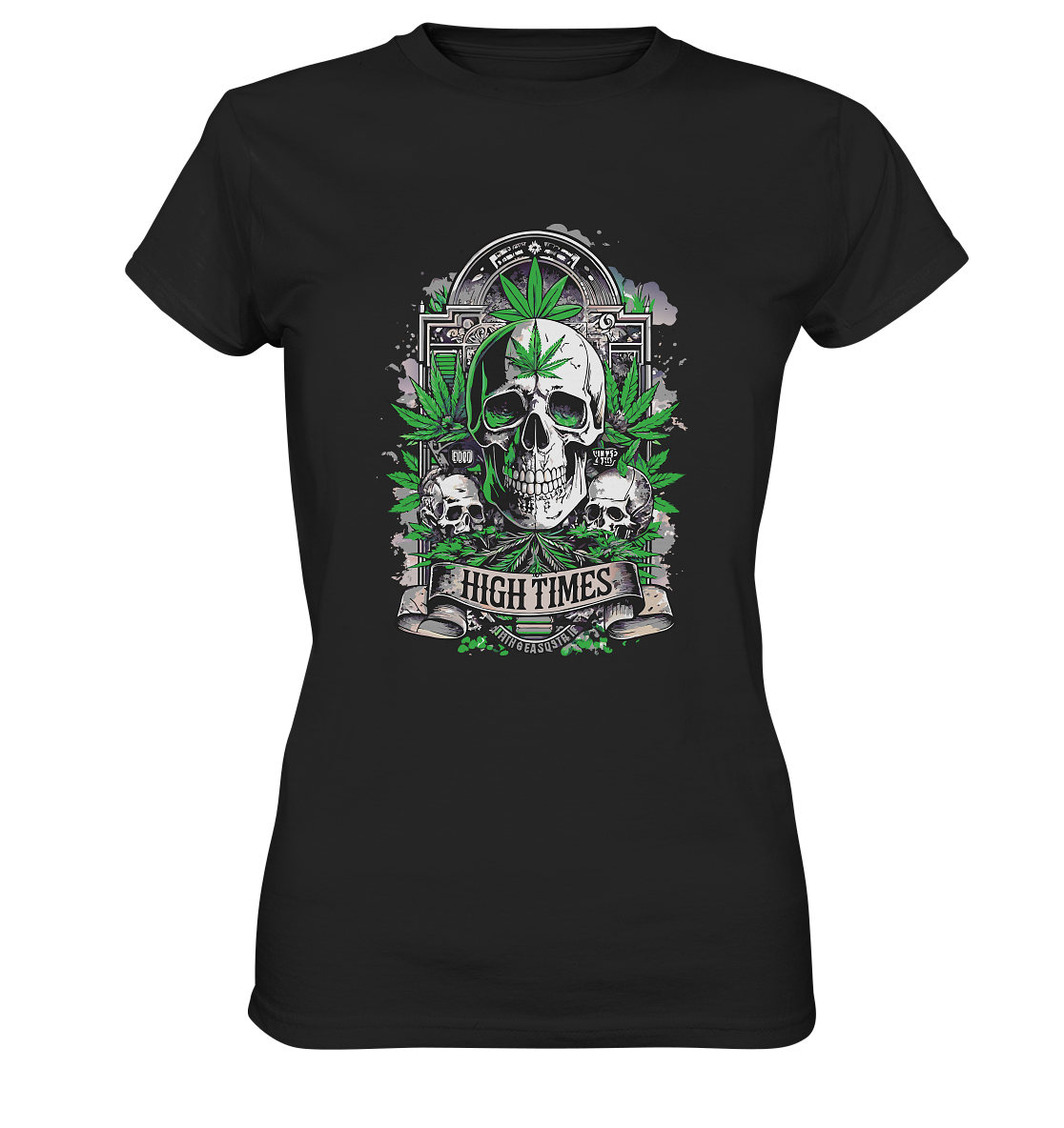 High Times Skull Green - Ladies Premium Shirt