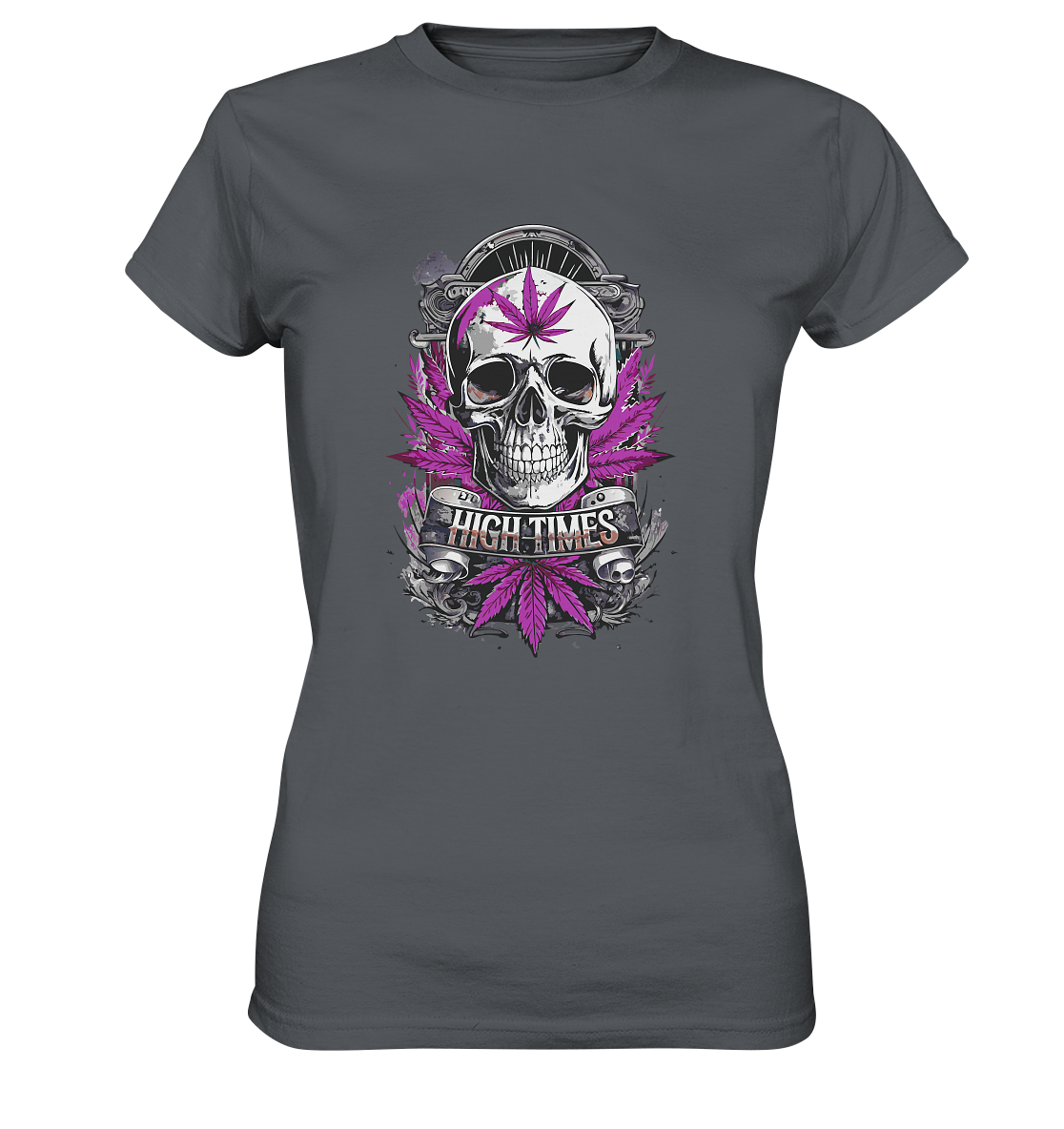 High Times Skull Purple - Ladies Premium Shirt