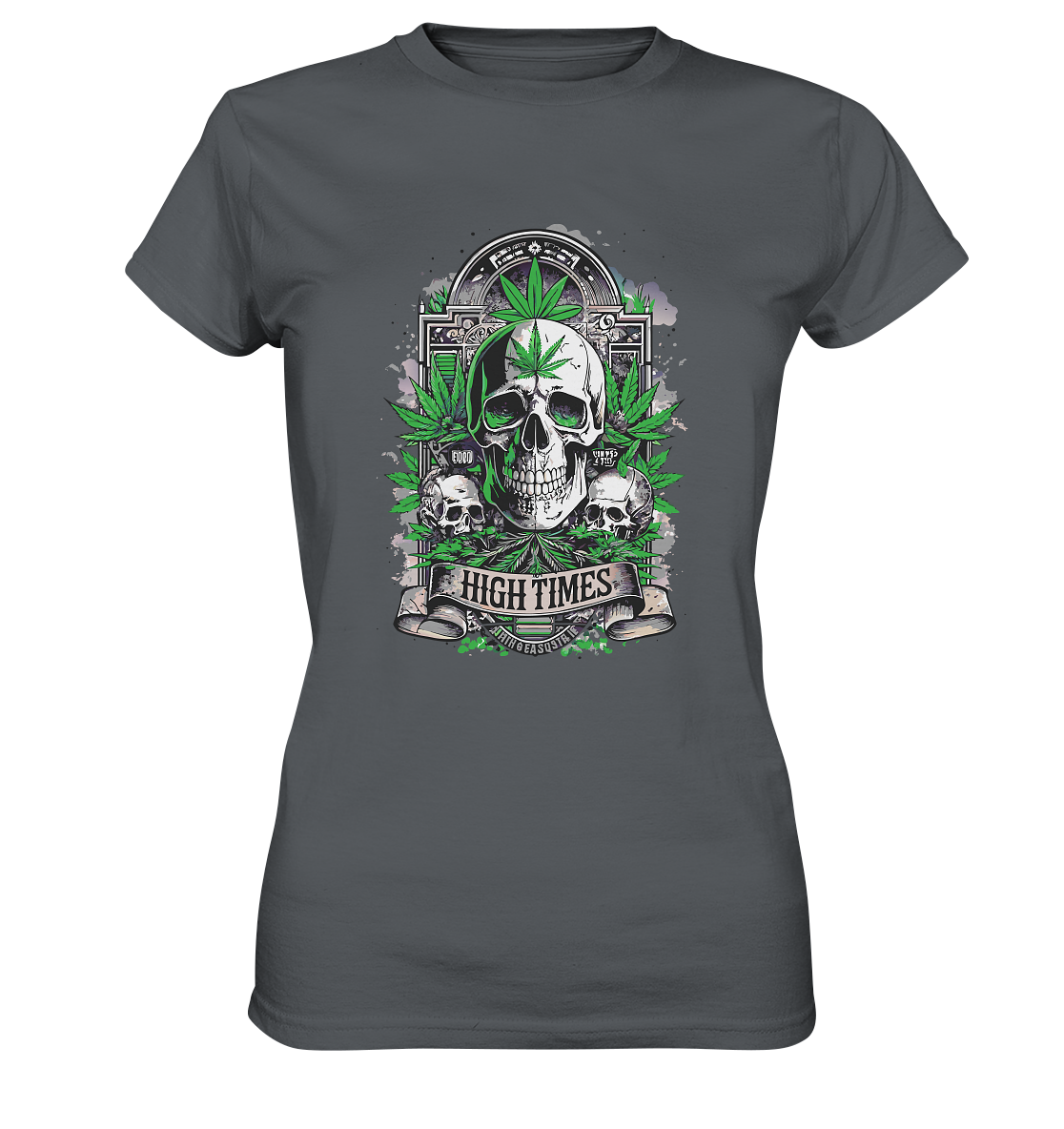 High Times Skull Green - Ladies Premium Shirt