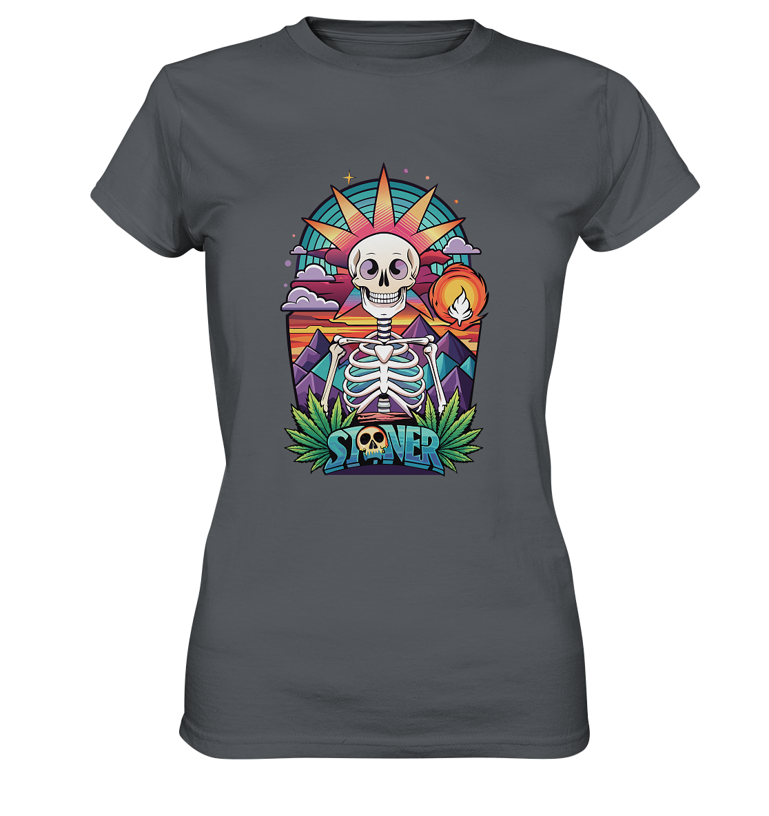 Color Stoner Skeleton - Ladies Premium Shirt