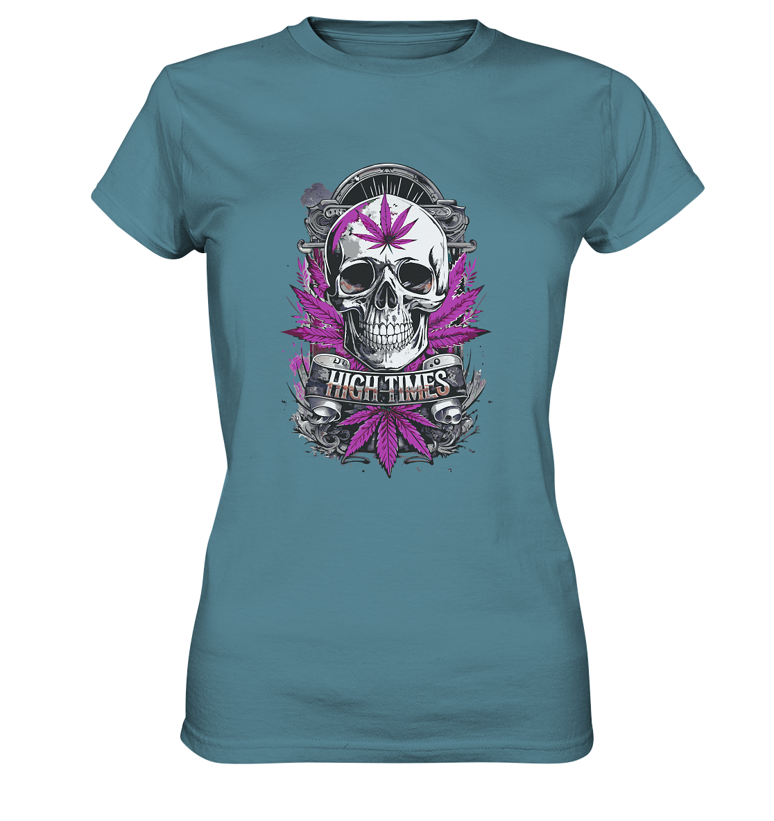 High Times Skull Purple - Ladies Premium Shirt