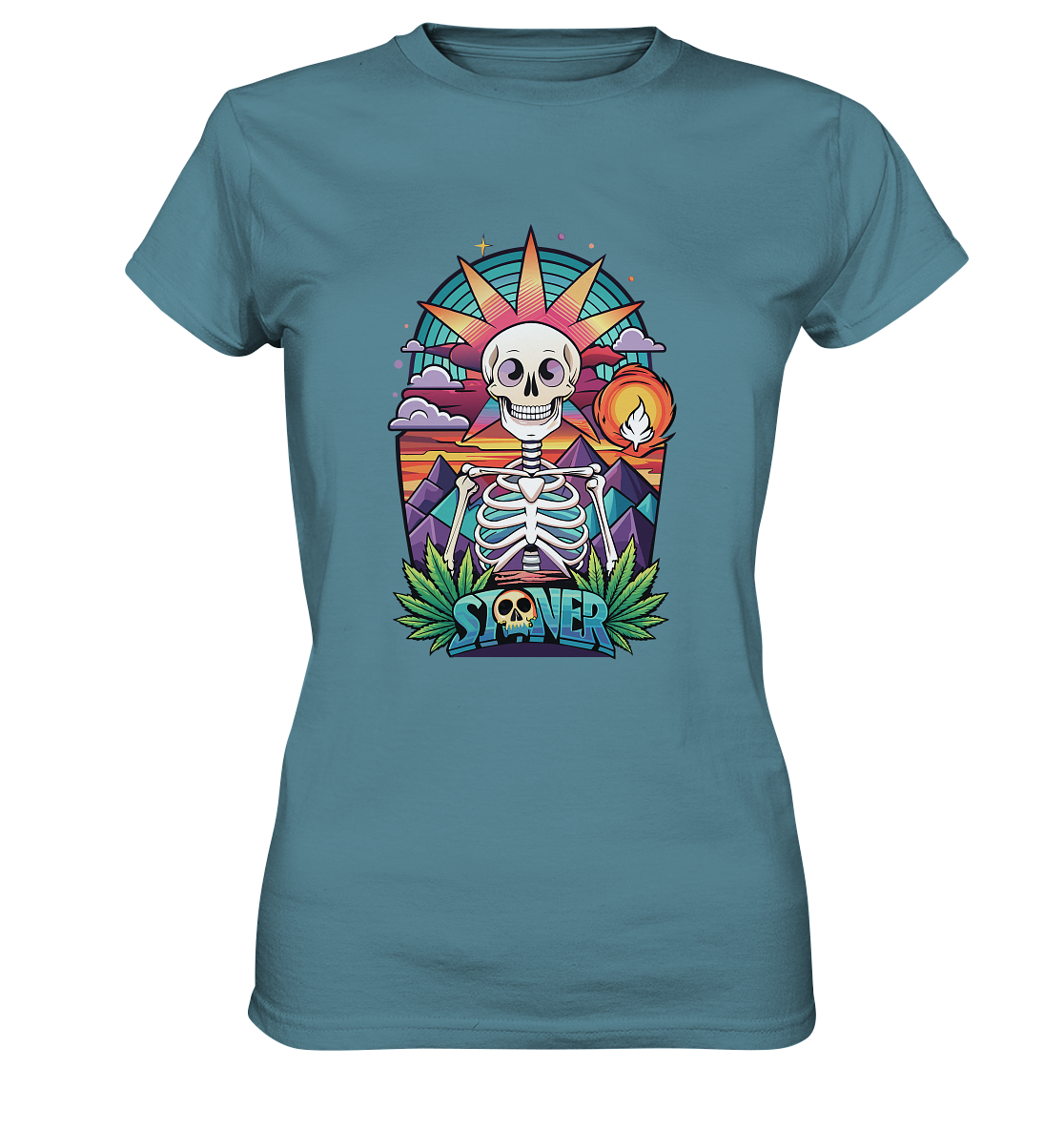 Color Stoner Skeleton - Ladies Premium Shirt