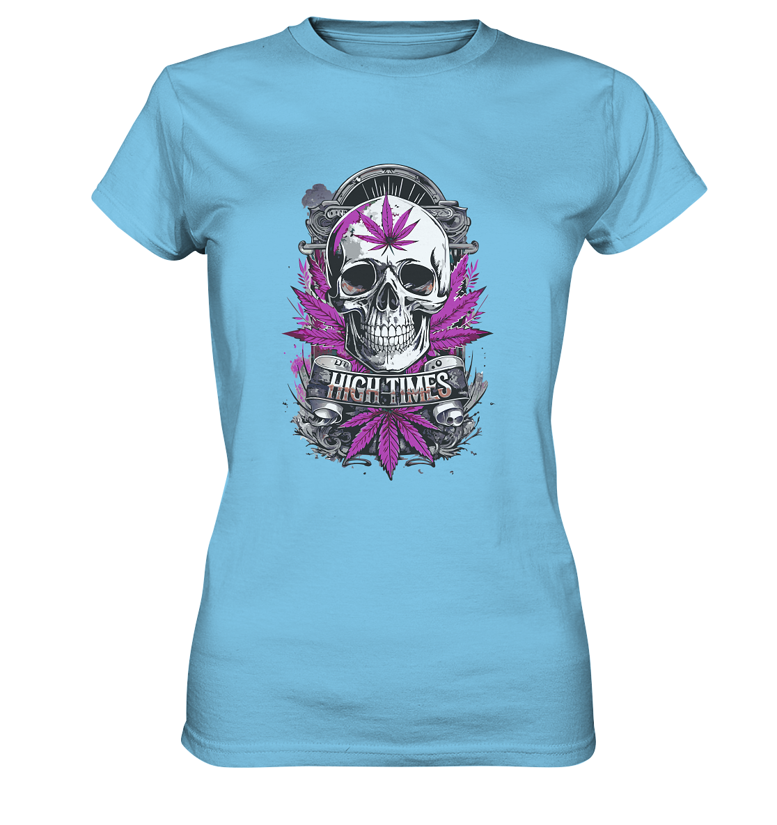 High Times Skull Purple - Ladies Premium Shirt