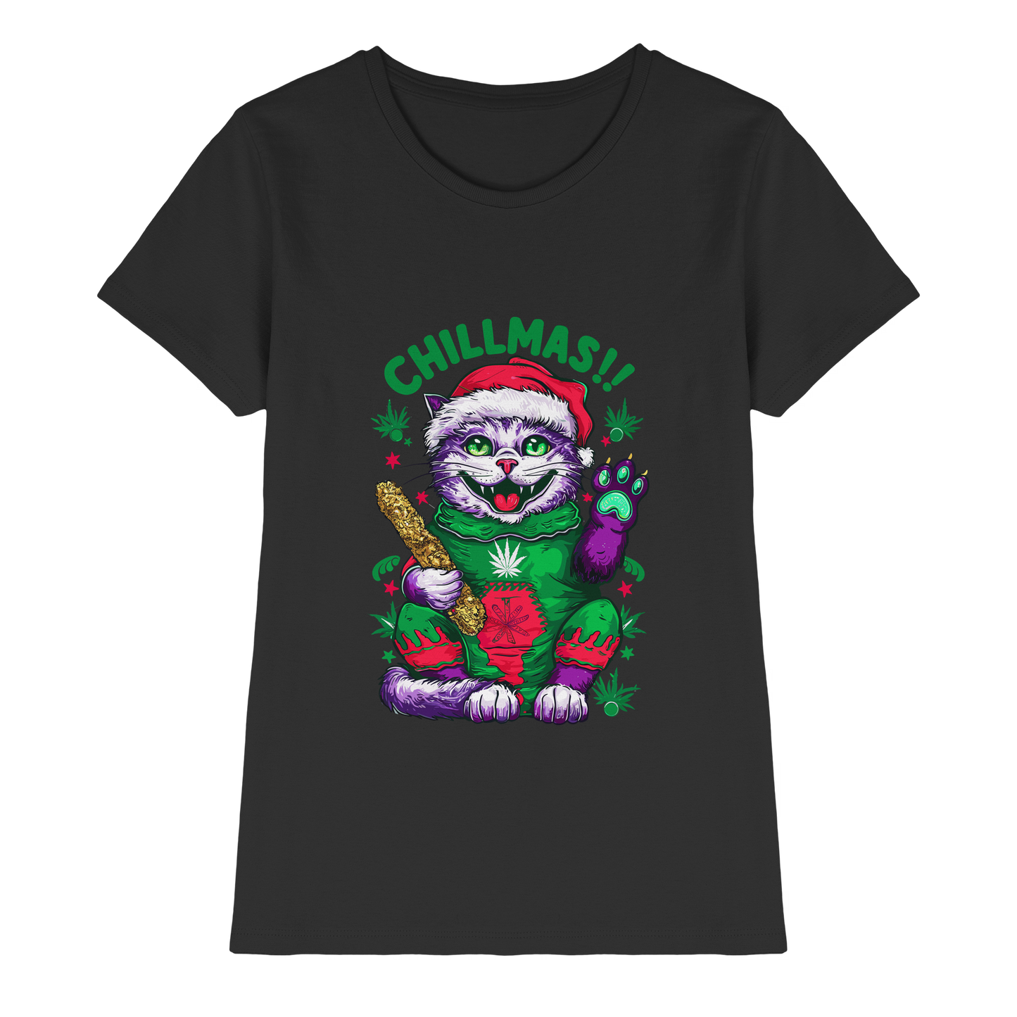 Chillmas Cat - Ladies Premium Shirt