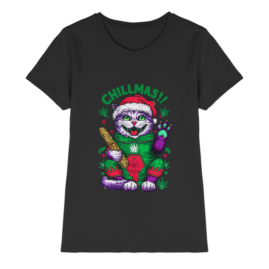 Chillmas Cat - Ladies Premium Shirt
