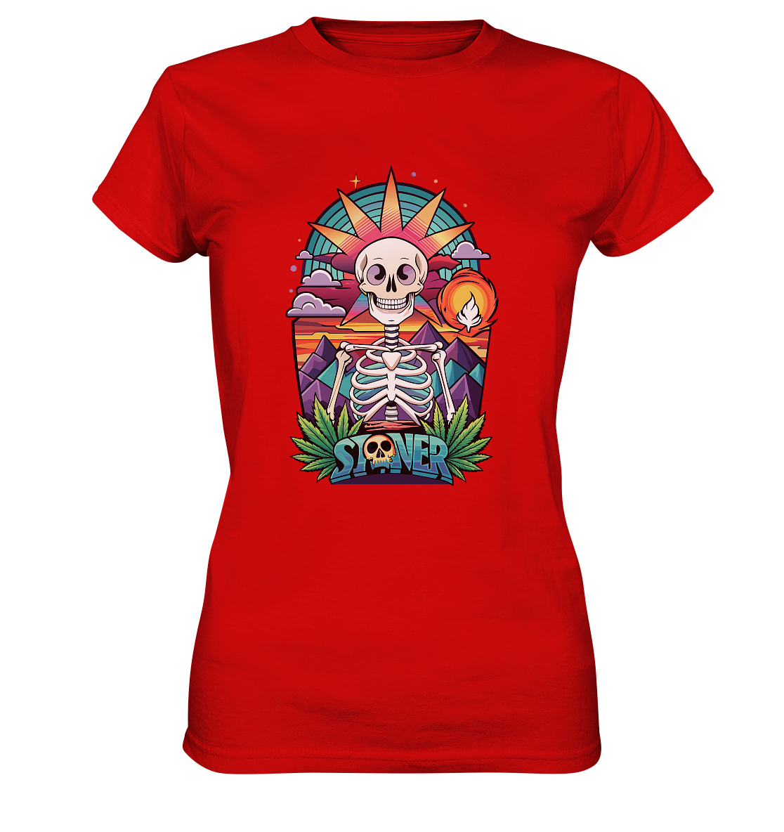 Color Stoner Skeleton - Ladies Premium Shirt