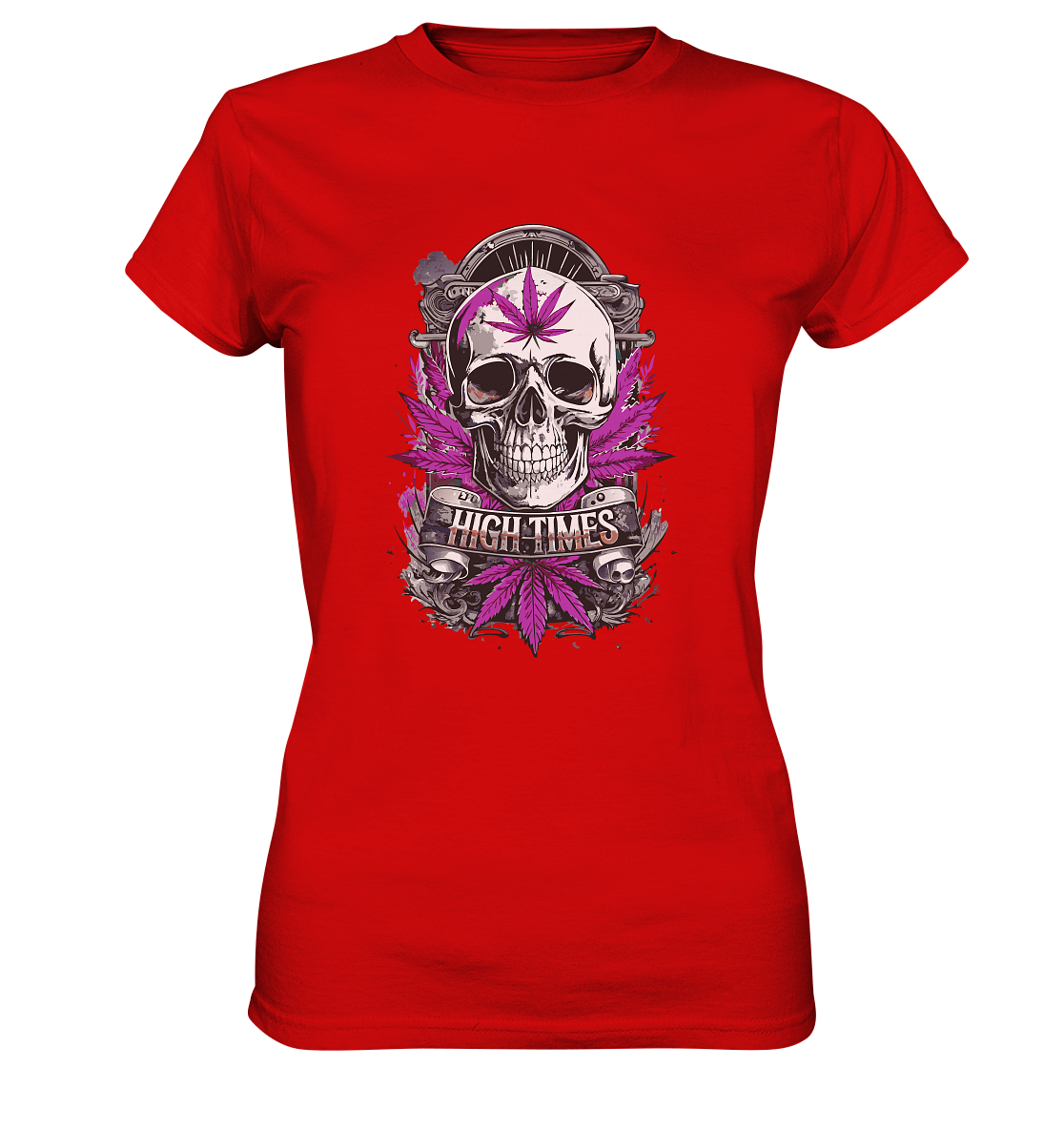 High Times Skull Purple - Ladies Premium Shirt