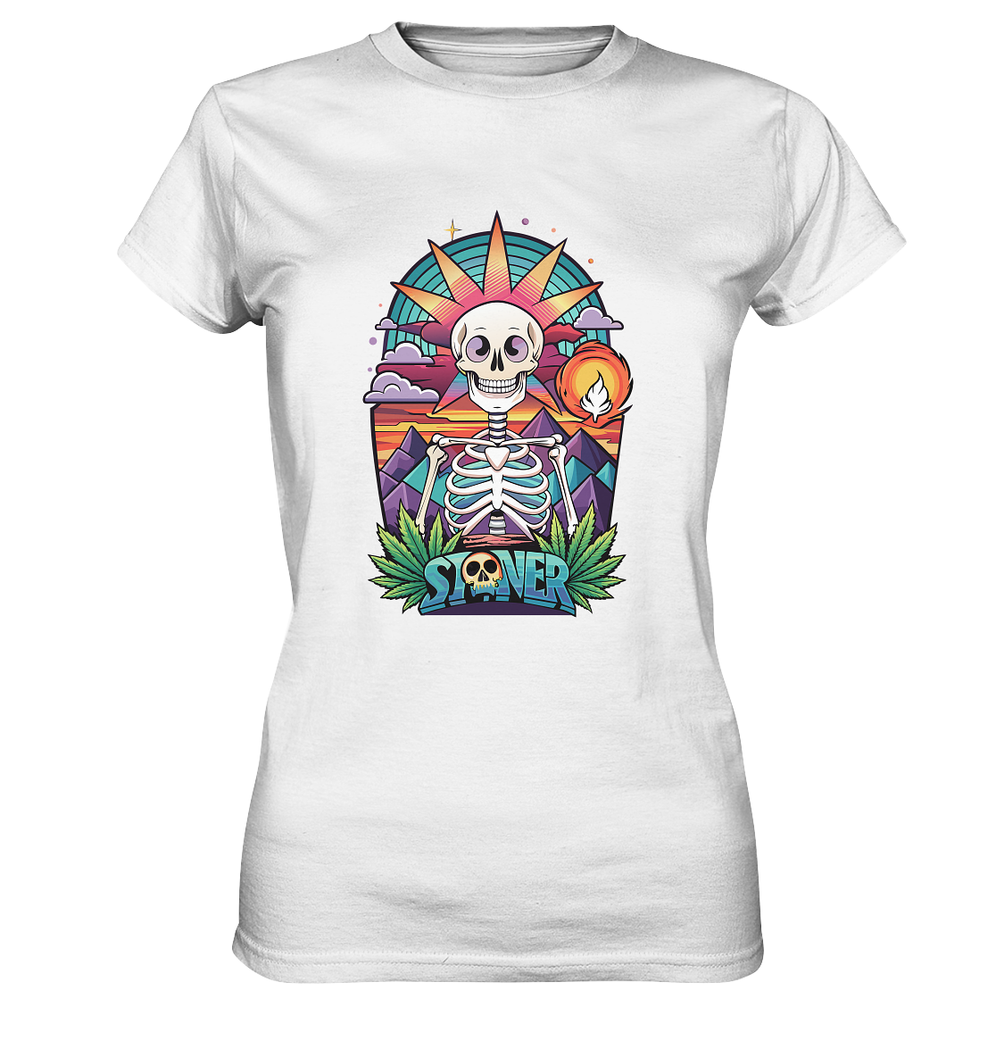 Color Stoner Skeleton - Ladies Premium Shirt
