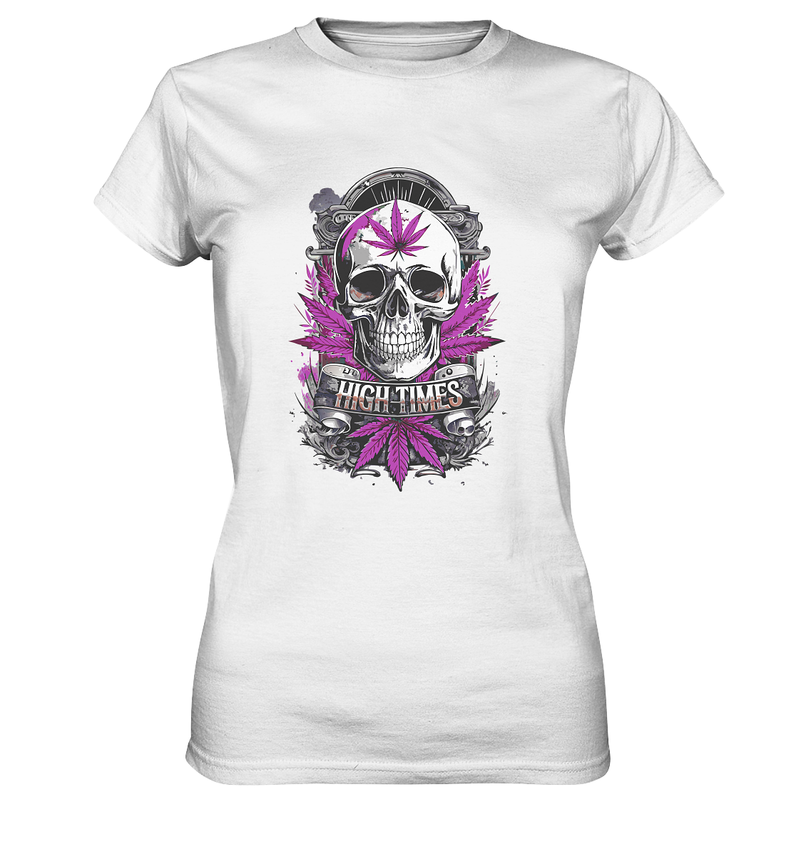 High Times Skull Purple - Ladies Premium Shirt