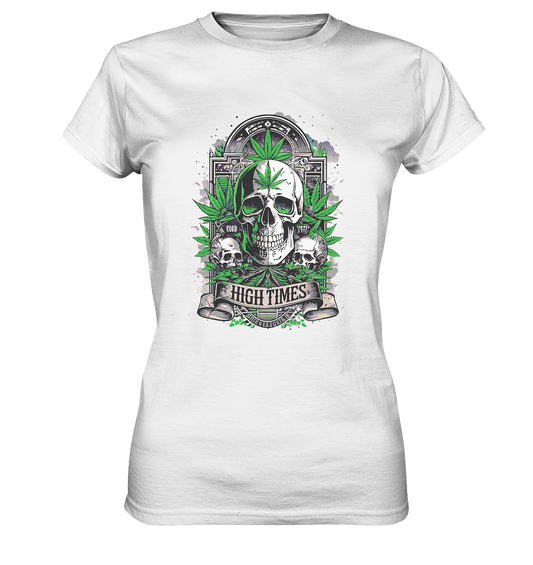 High Times Skull Green - Ladies Premium Shirt