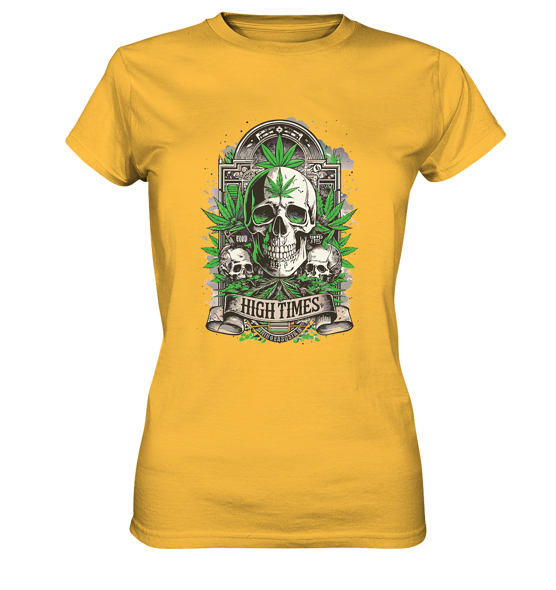 High Times Skull Green - Ladies Premium Shirt