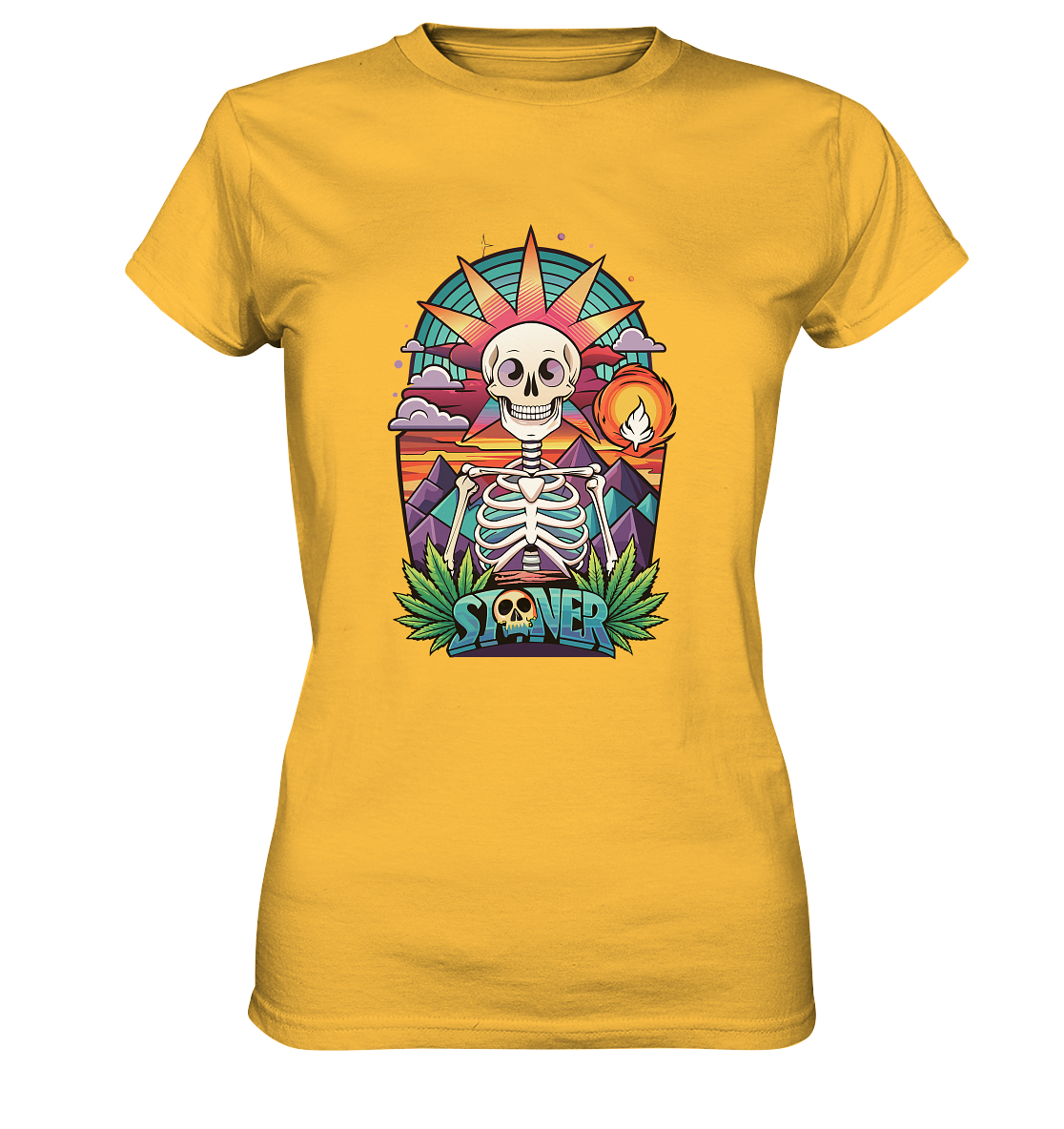 Color Stoner Skeleton - Ladies Premium Shirt