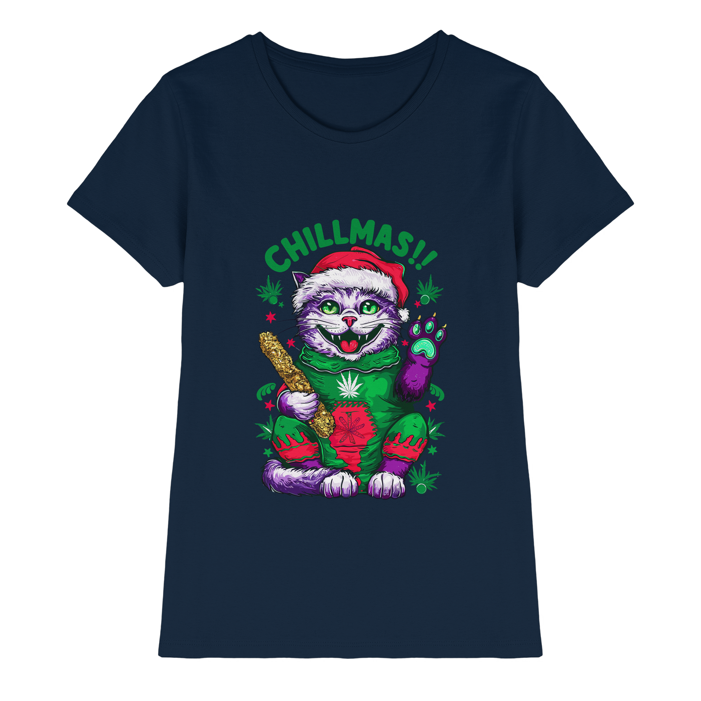 Chillmas Cat - Ladies Premium Shirt