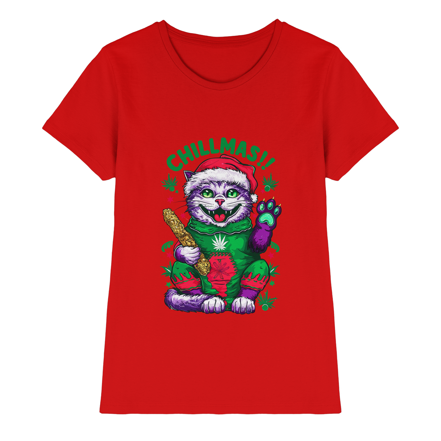 Chillmas Cat - Ladies Premium Shirt