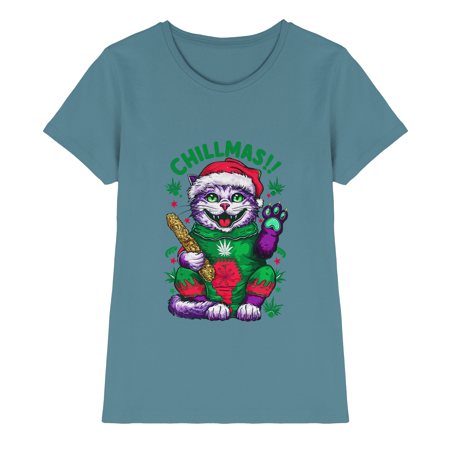 Chillmas Cat - Ladies Premium Shirt