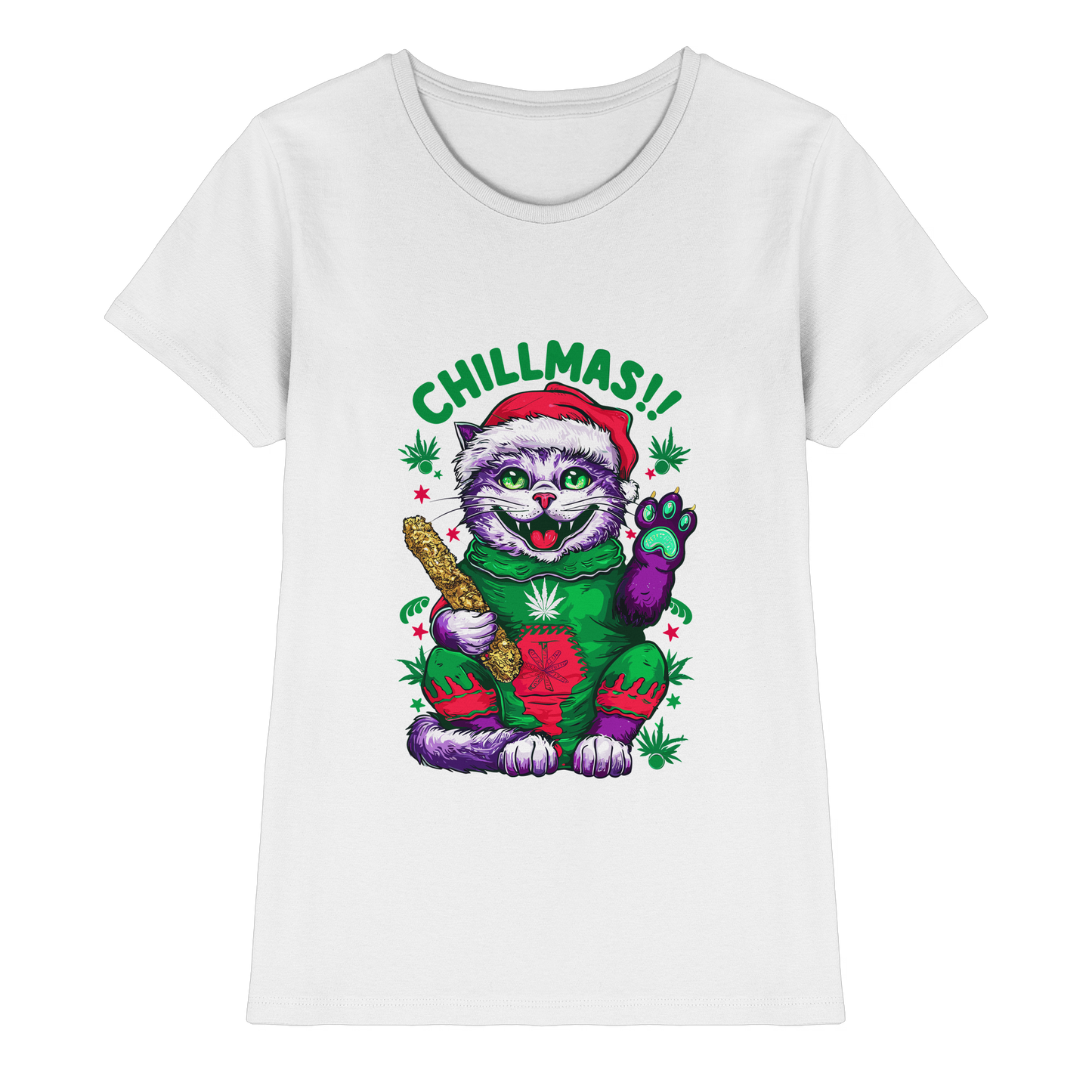 Chillmas Cat - Ladies Premium Shirt