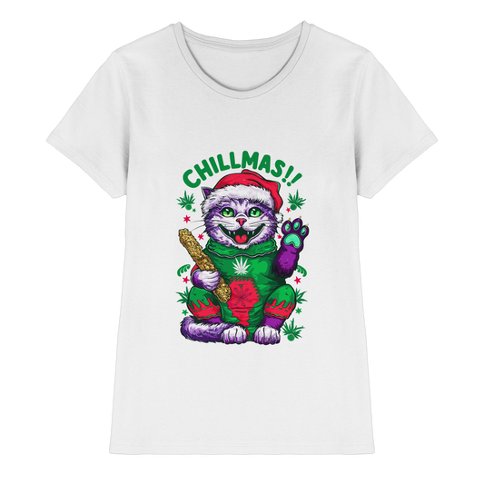 Chillmas Cat - Ladies Premium Shirt