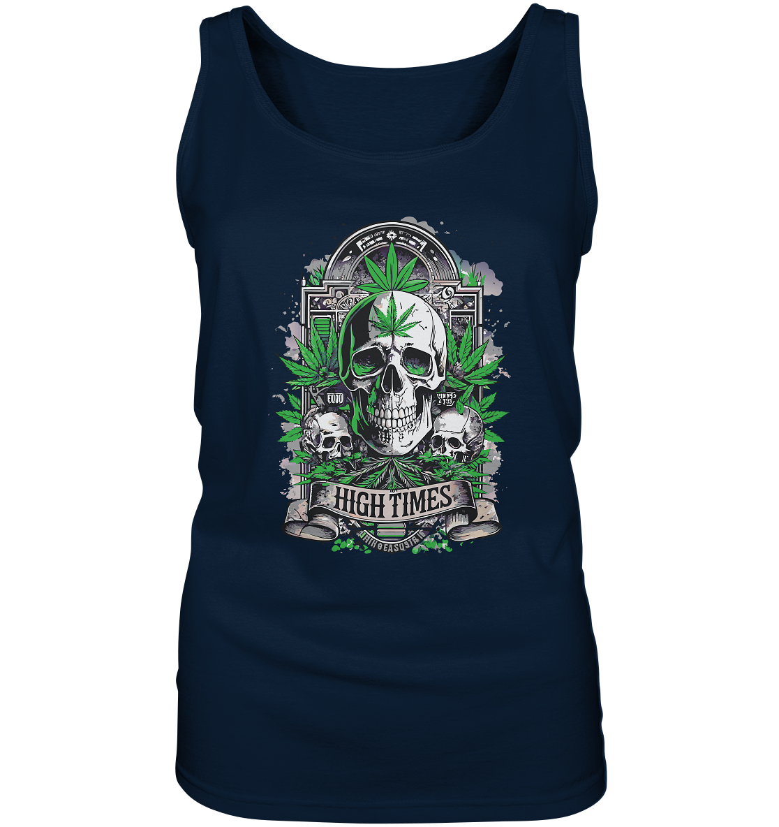High Times Skull Green - Ladies Tank-Top