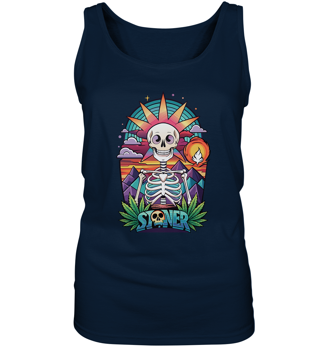 Color Stoner Skeleton - Ladies Tank-Top