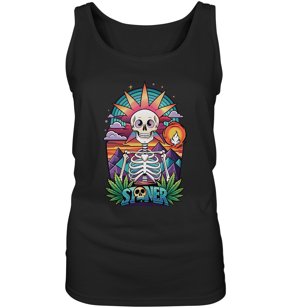 Color Stoner Skeleton - Ladies Tank-Top