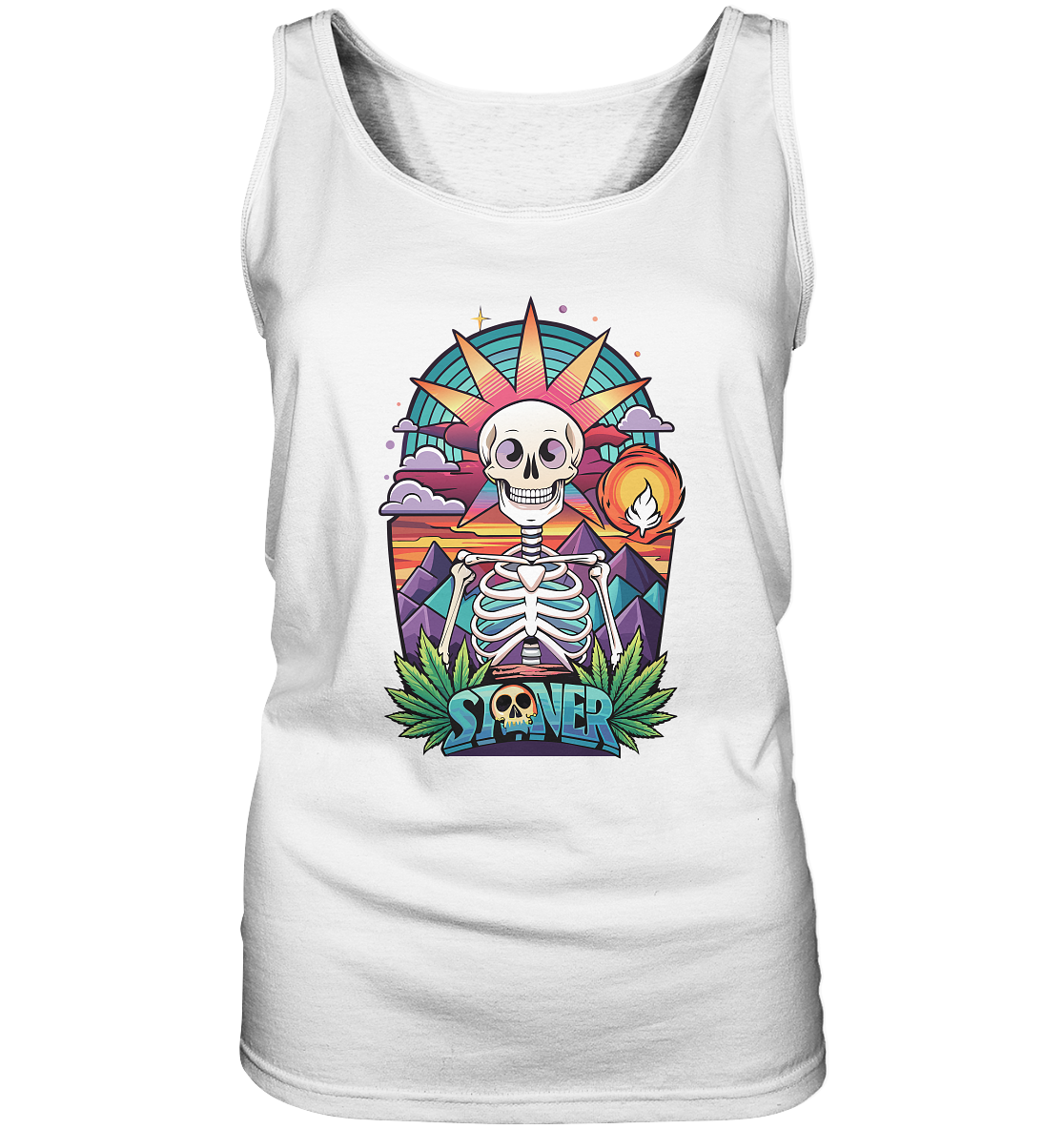 Color Stoner Skeleton - Ladies Tank-Top