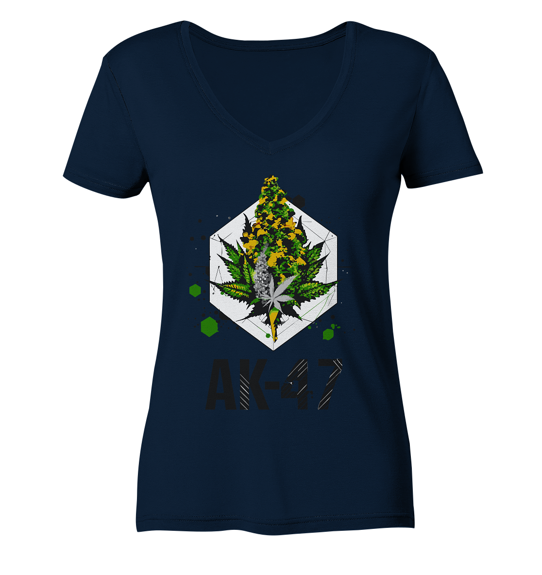 AK 47 - Ladies V-Neck Shirt