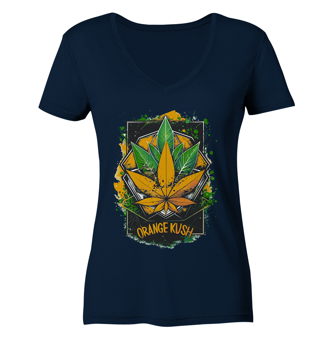 Orange Kush - Ladies V-Neck Shirt