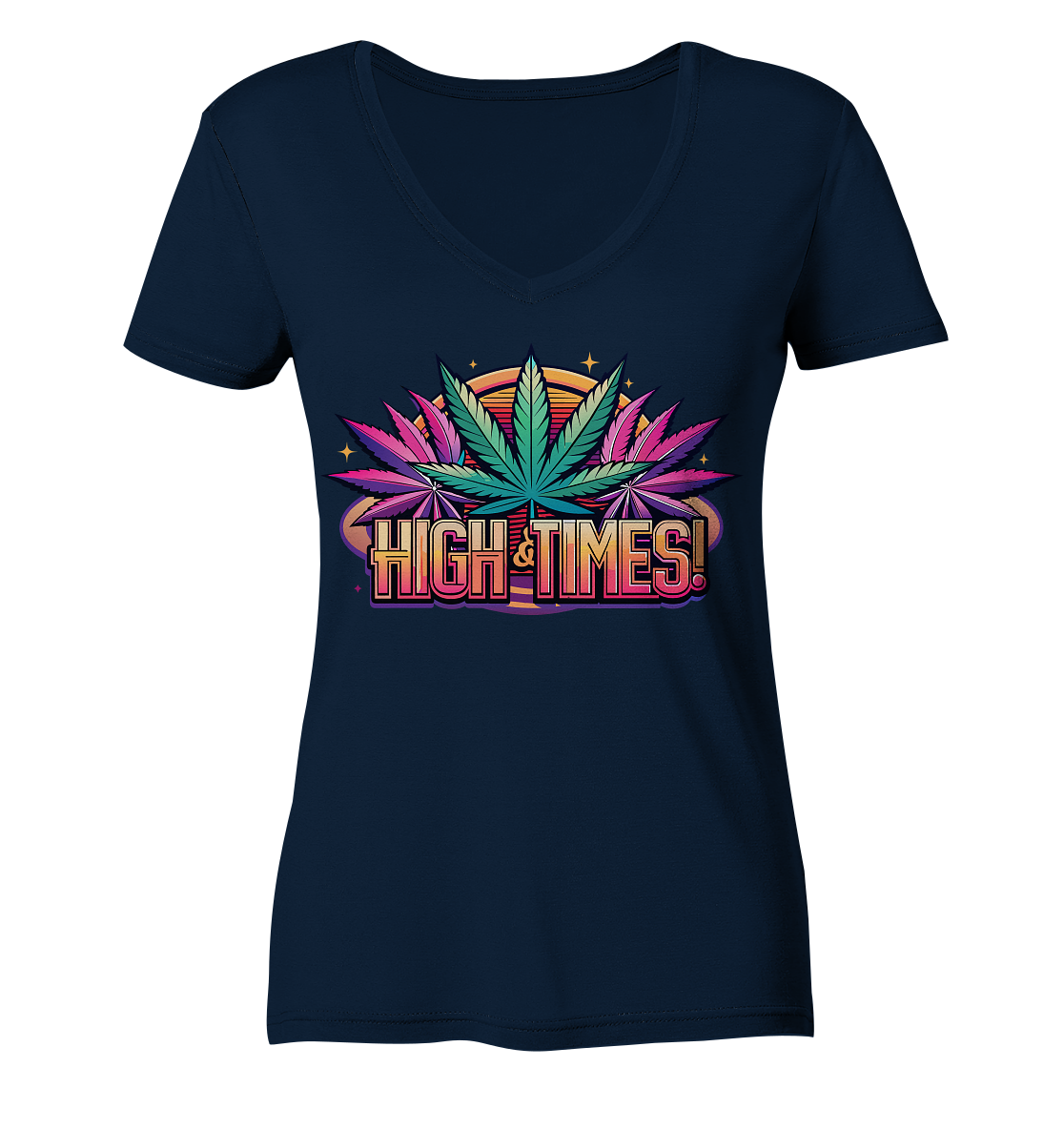 High Times Ufo - Ladies V-Neck Shirt