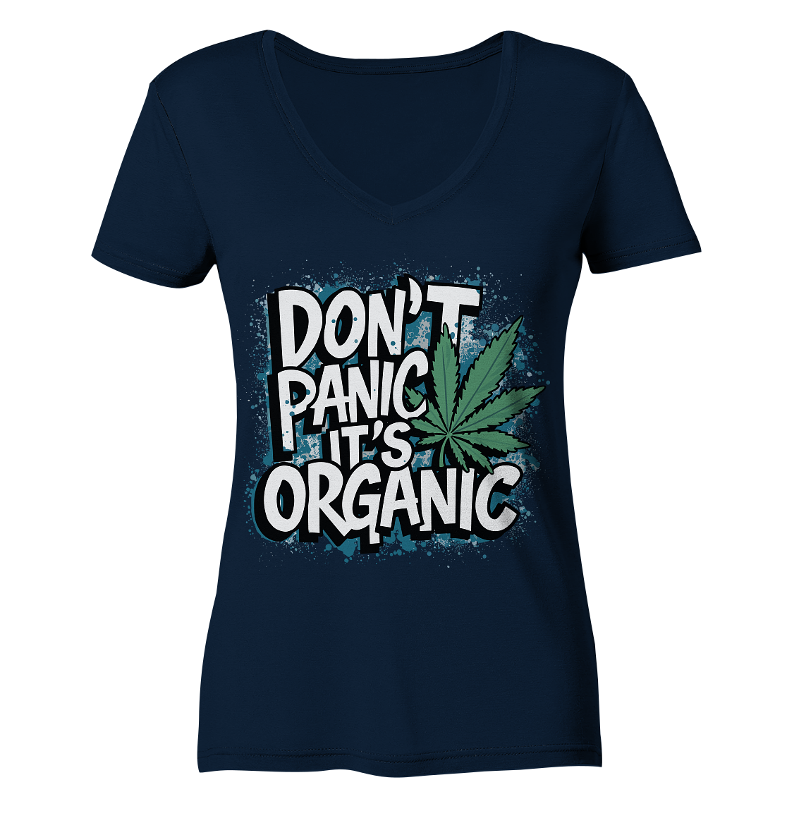 Don't Panic - Ladies V-Neck Shirt