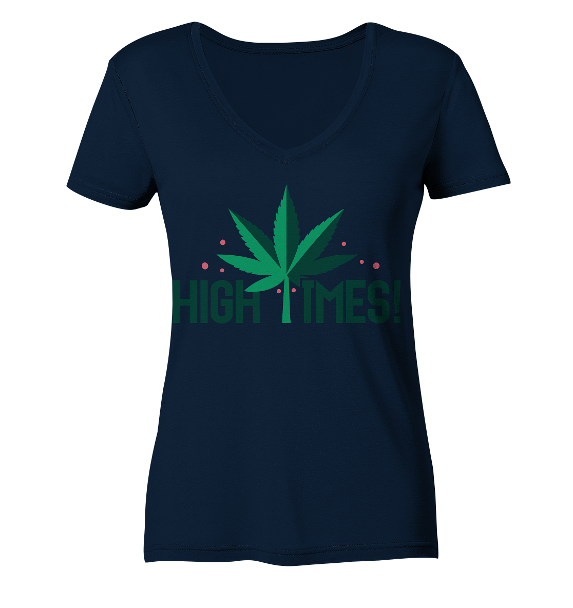 High Times Leaf - Ladies V-Neck Shirt
