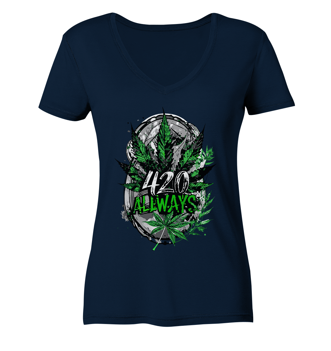 420 Always - Ladies V-Neck Shirt