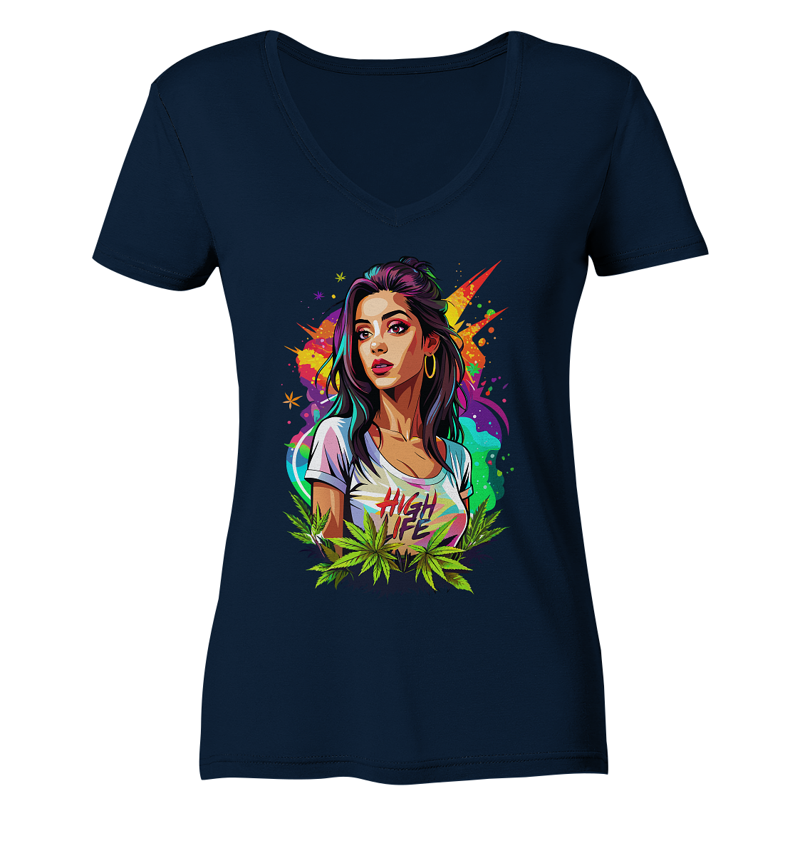 High Life - Ladies V-Neck Shirt