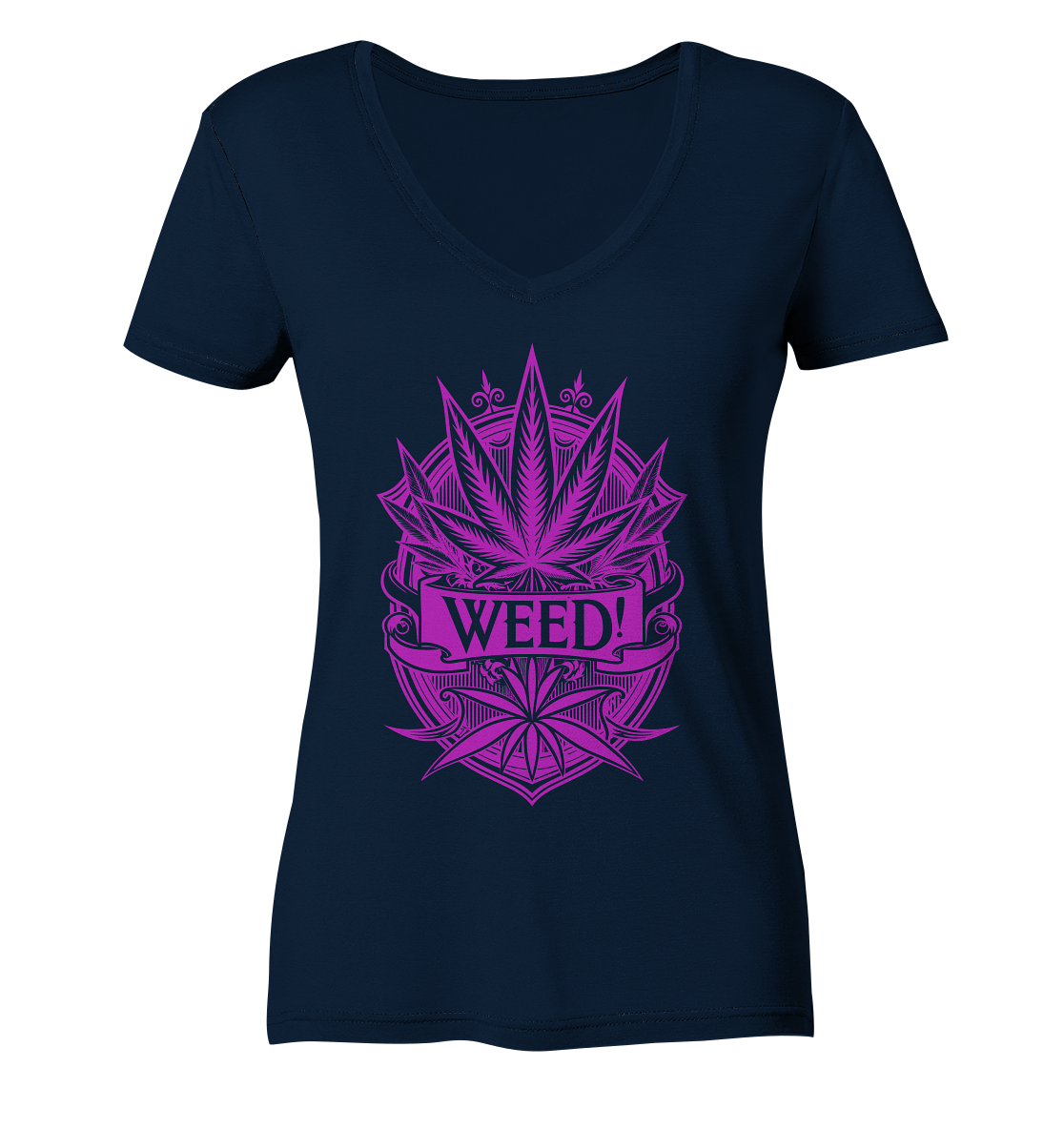 Pink Weed - Ladies V-Neck Shirt