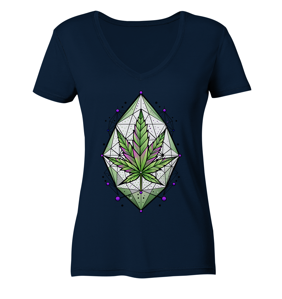 Leaf Construct - Ladies V-Neck Shirt