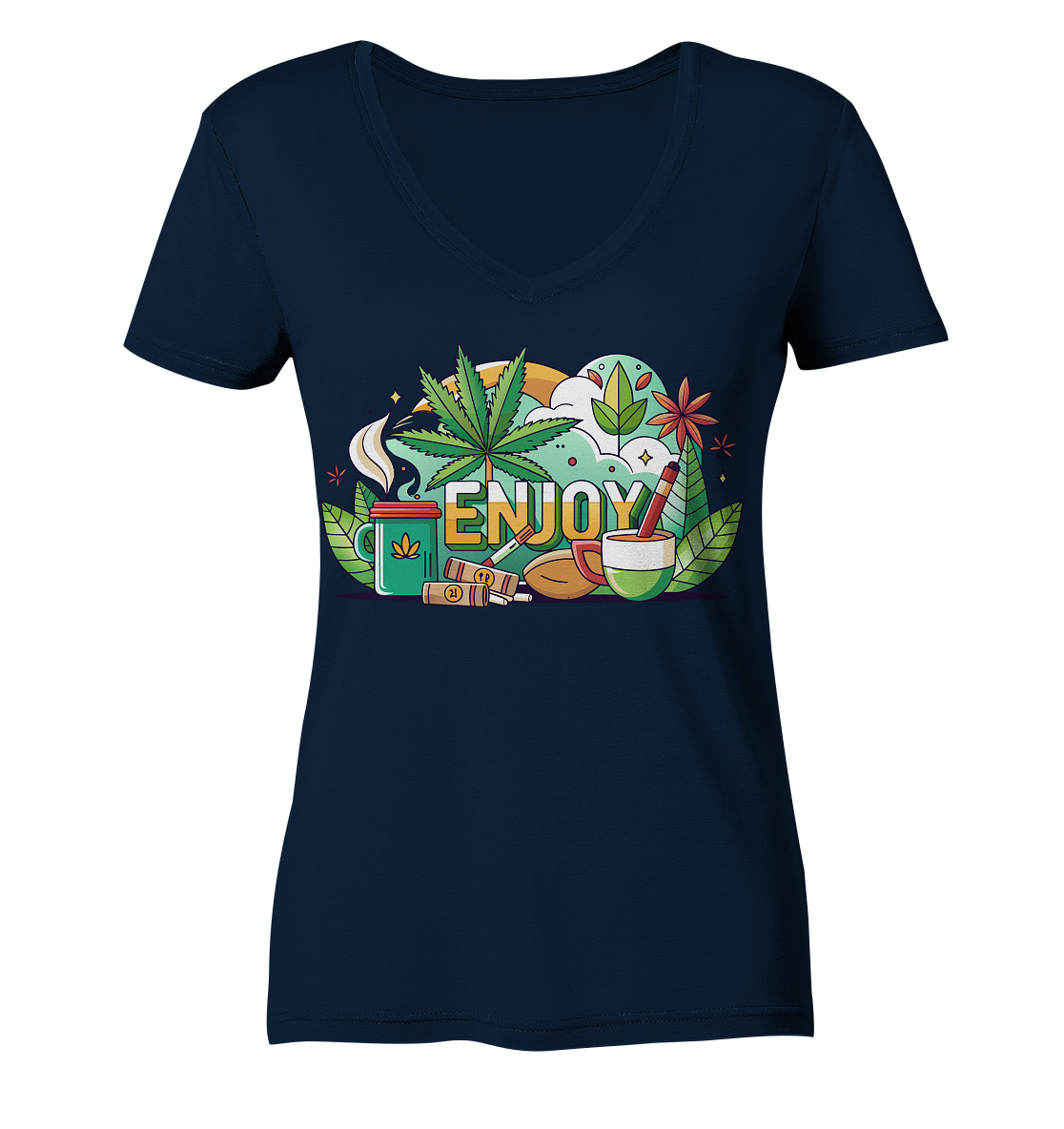 Enjoy - Ladies V-Neck Shirt