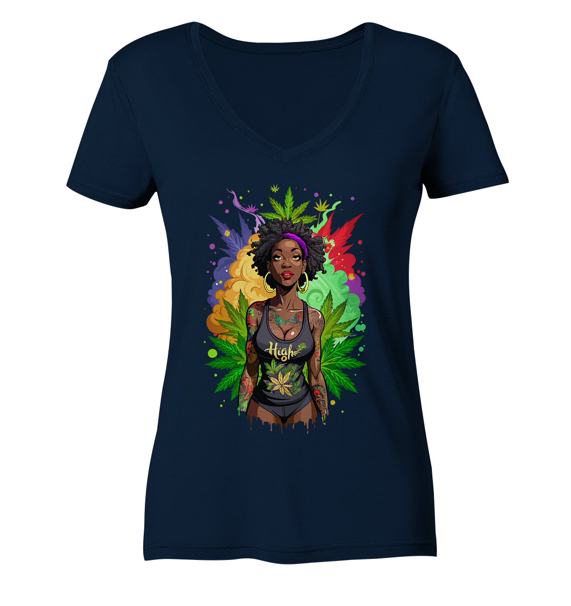 High Girl - Ladies V-Neck Shirt