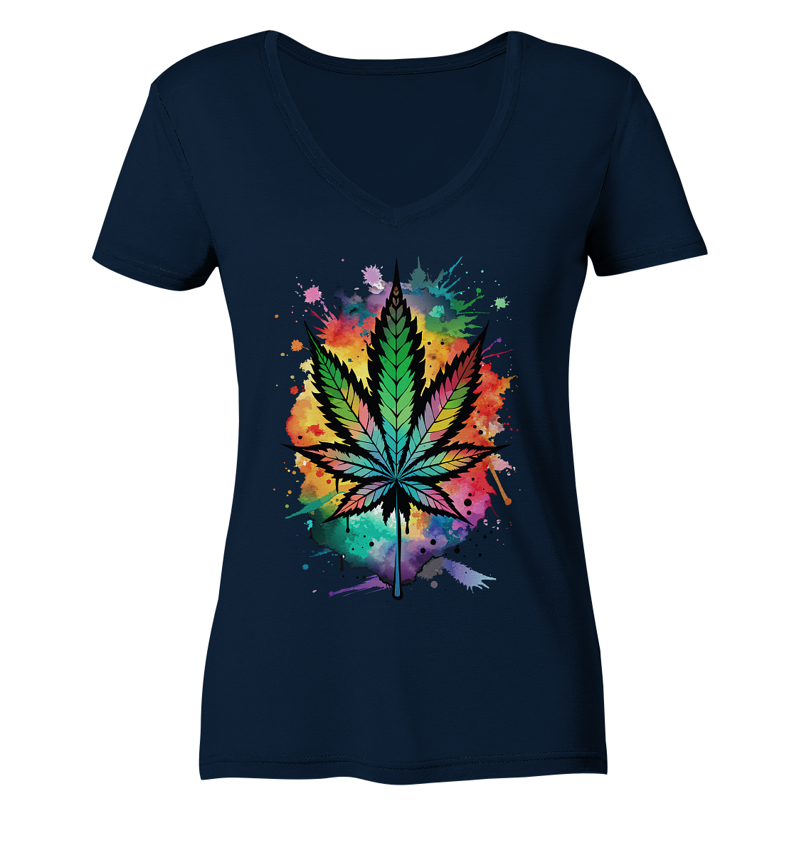 Color Leaf - Ladies V-Neck Shirt