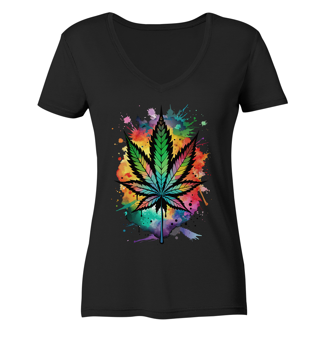 Color Leaf - Ladies V-Neck Shirt