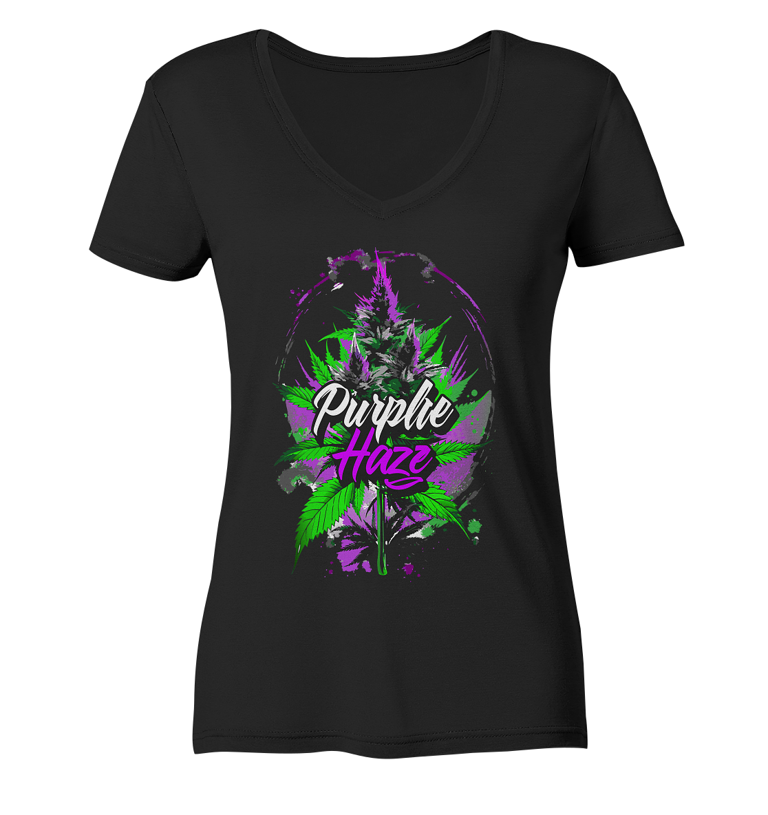 Purple Haze - Ladies V-Neck Shirt