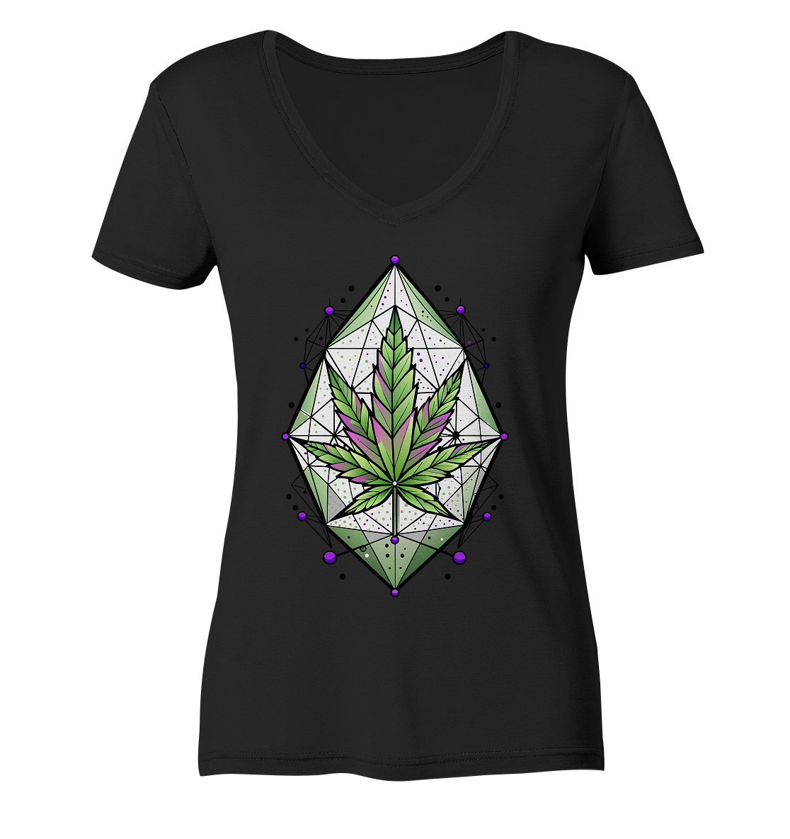 Leaf Construct - Ladies V-Neck Shirt