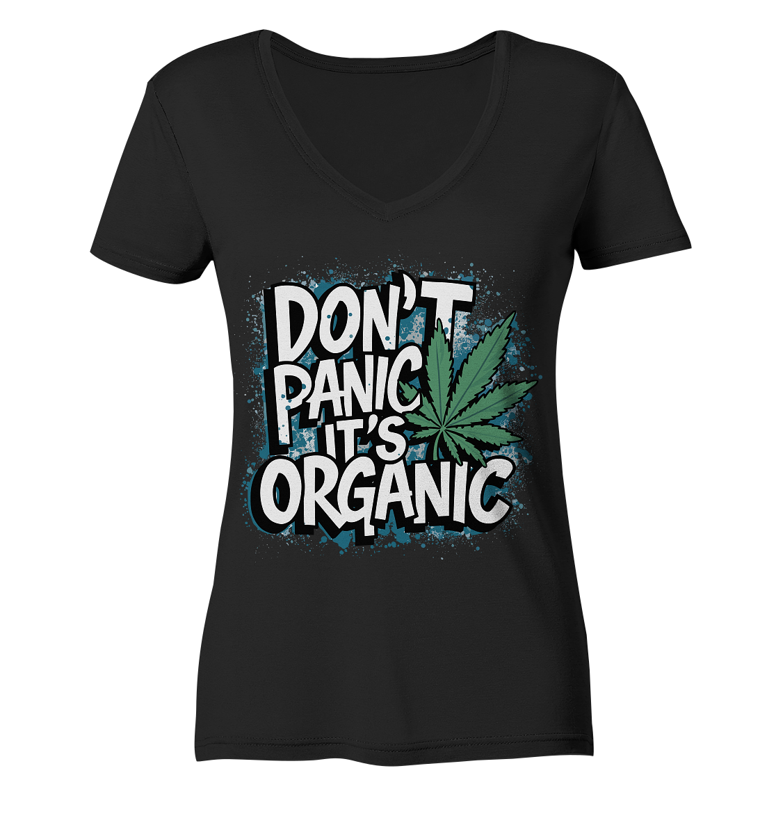 Don't Panic - Ladies V-Neck Shirt